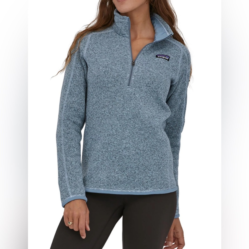 Patagonia Women's Better Sweater 1/4 Zip Pullover NWT  STEAM BLUE COLOR